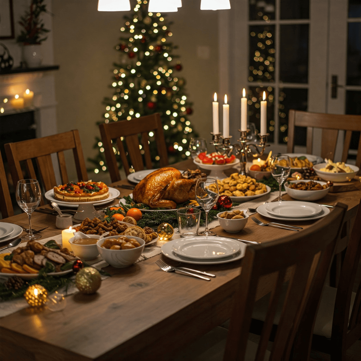 Holiday themed menu